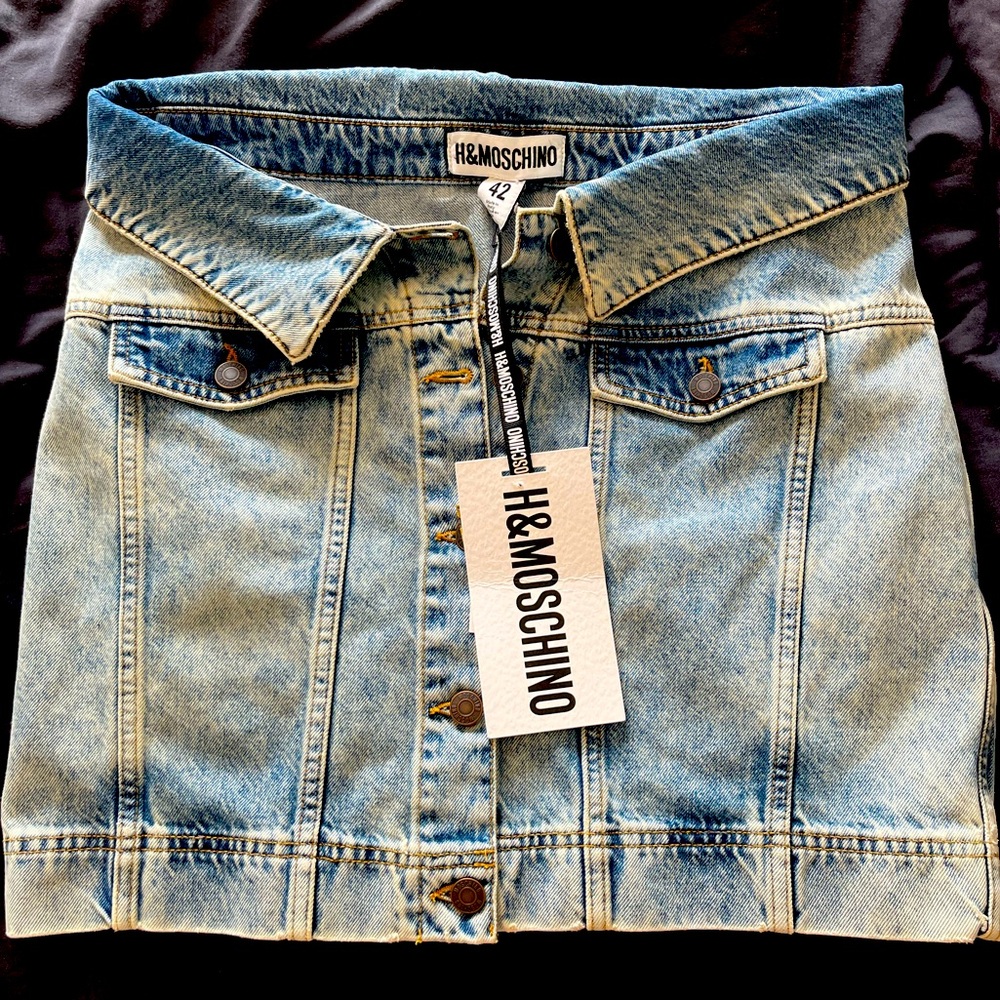H&M Moschino denim mini skirt